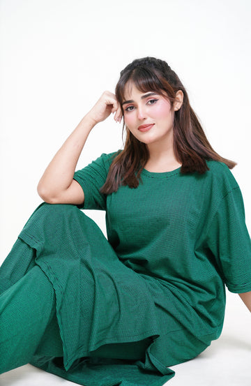 Brown Rib PJ Set - Raat Rang