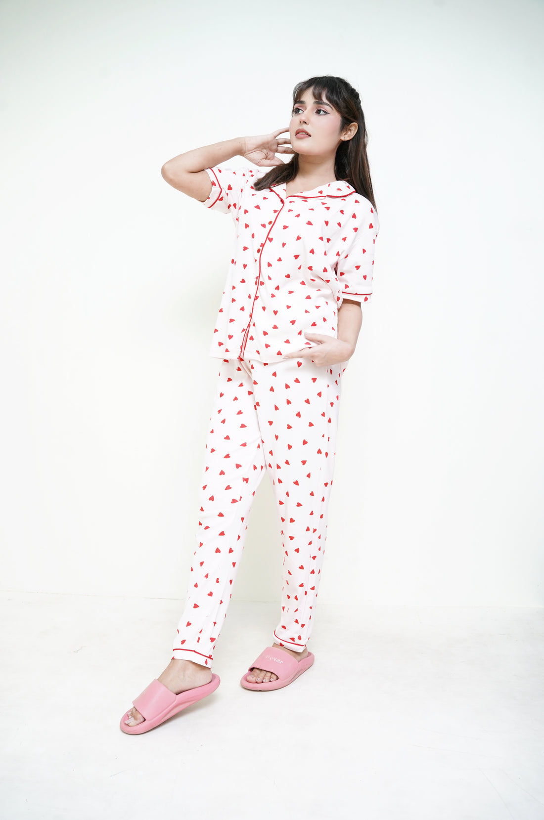 White Rib PJ Set - Raat Rang