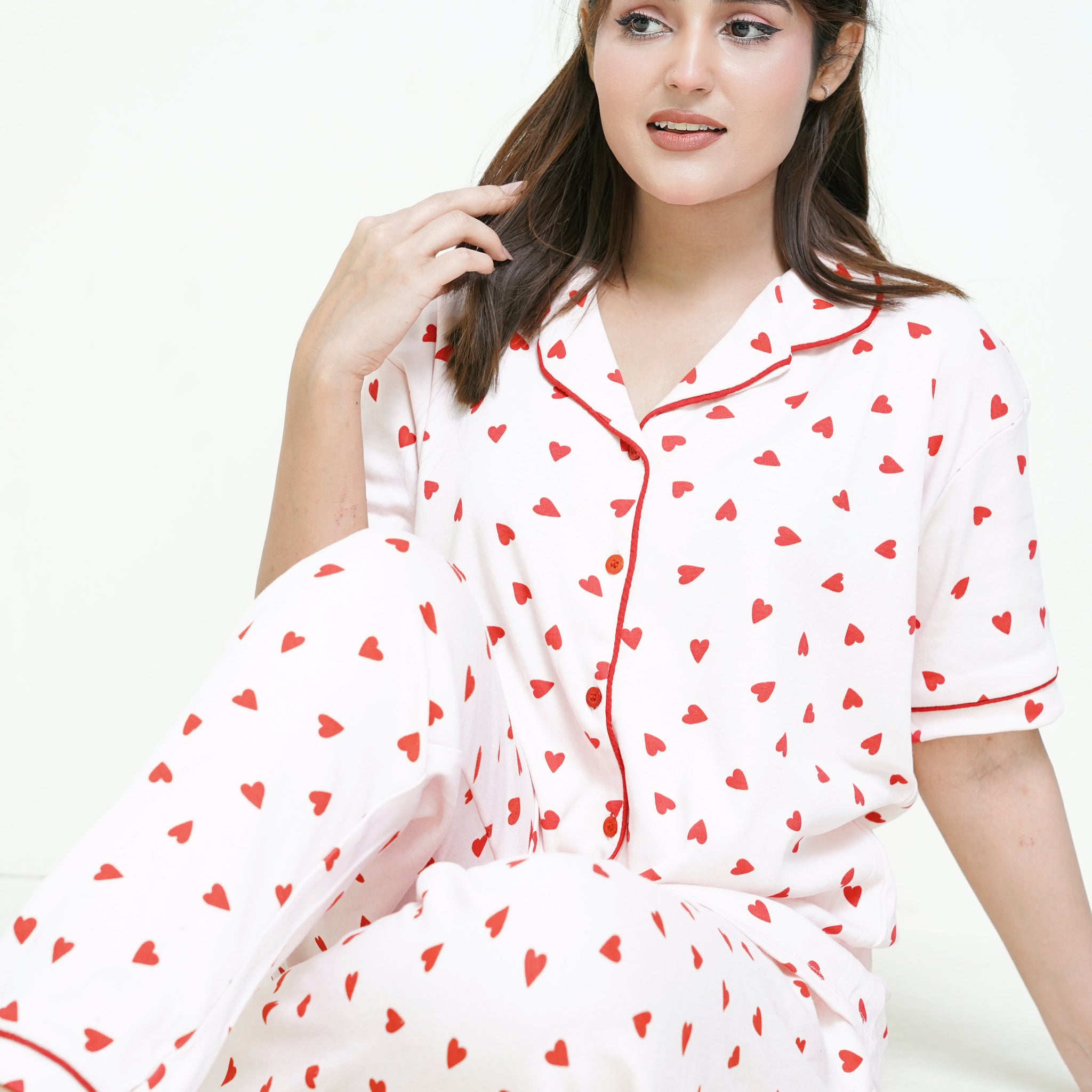 White Rib PJ Set - Raat Rang