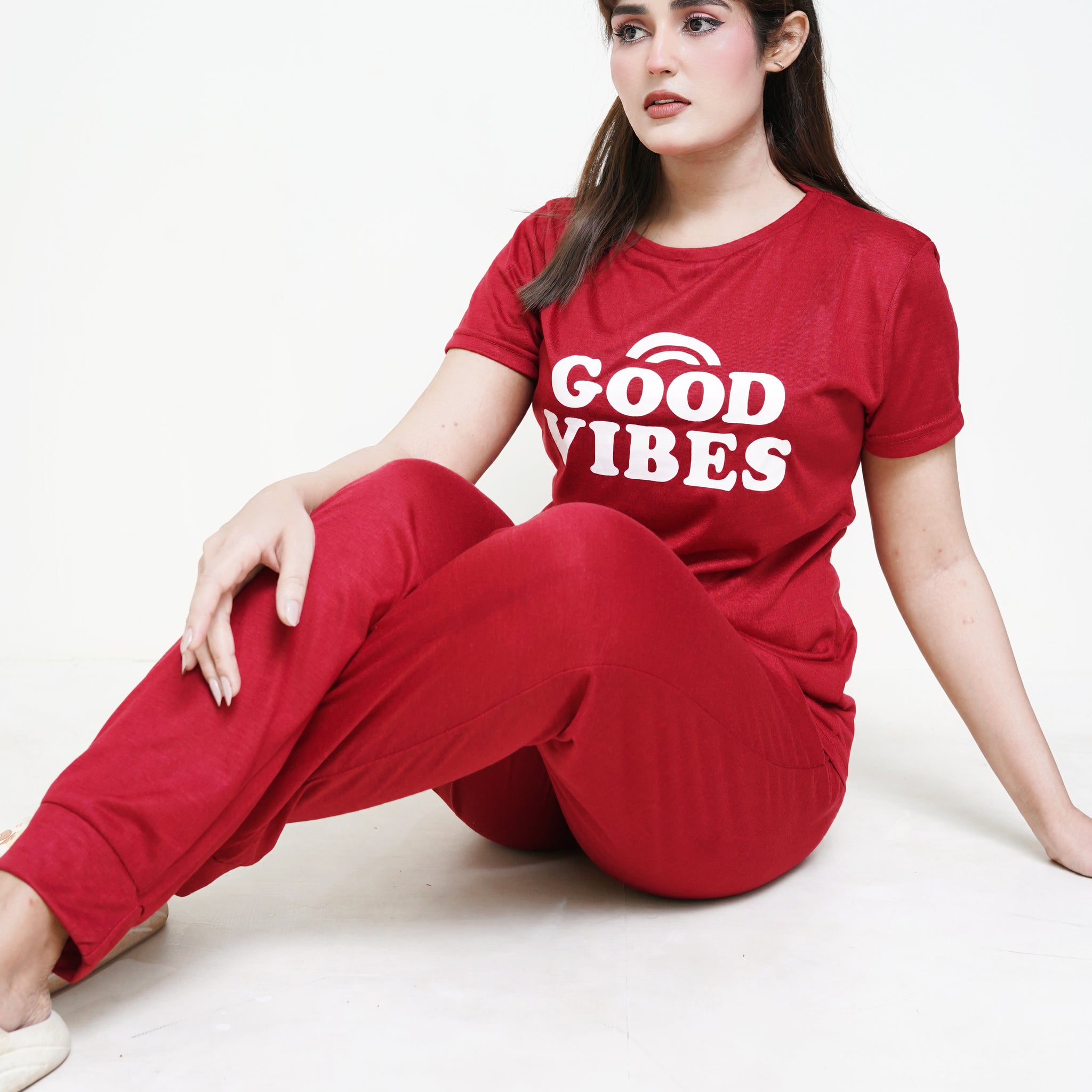 Red Rib PJ Set - Raat Rang