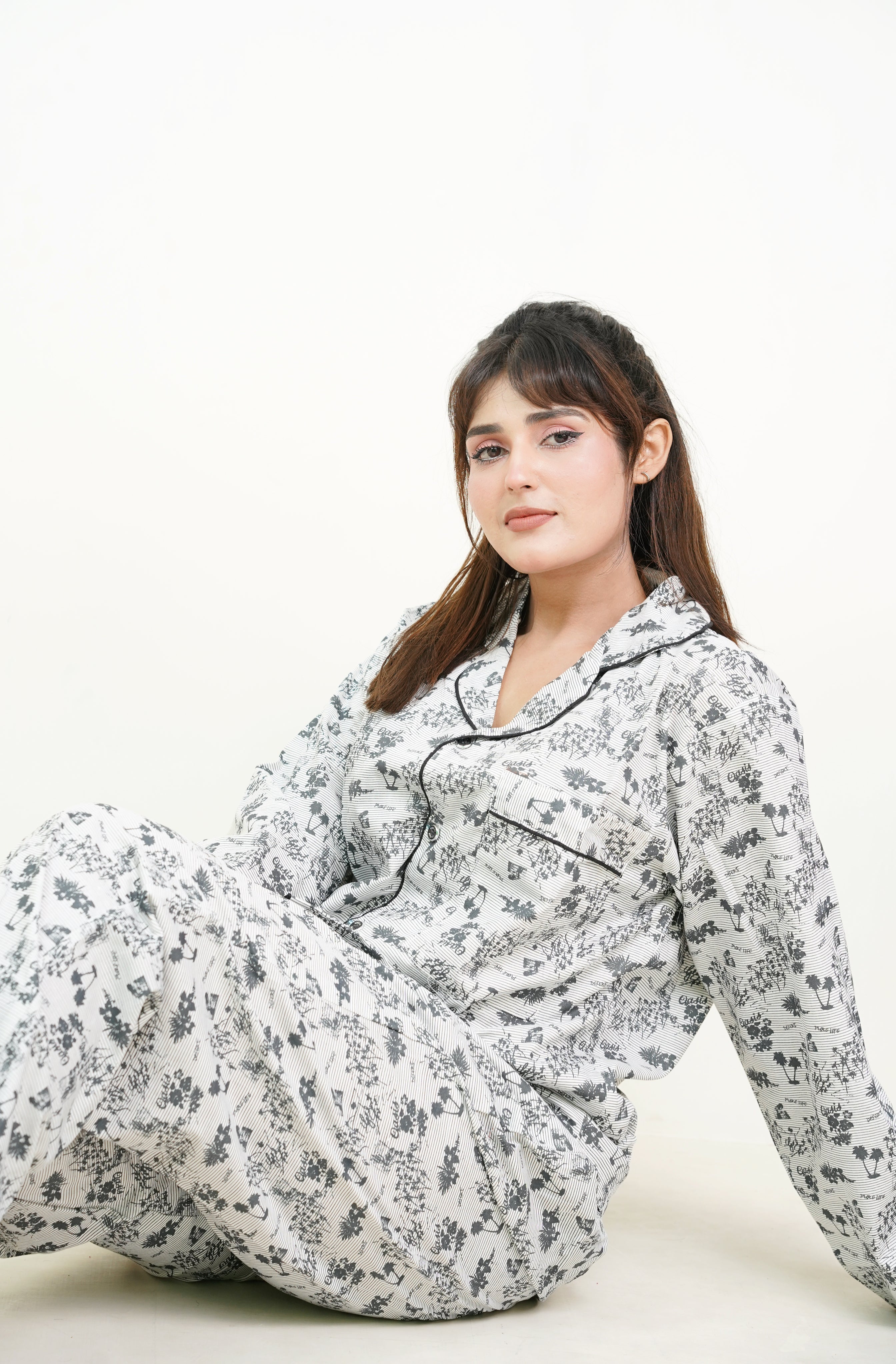 Floral Rib PJ Set - Raat Rang
