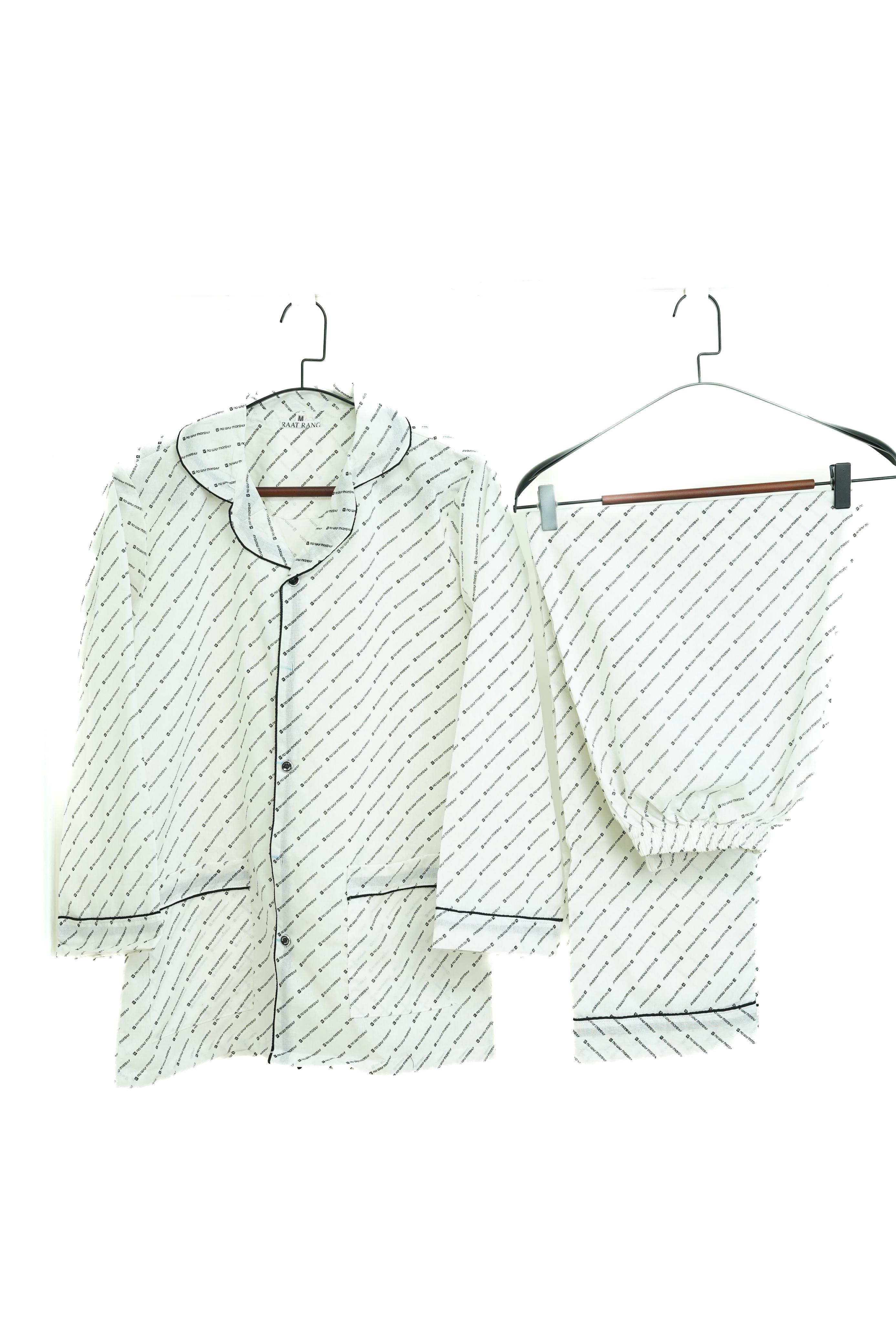 No Way printed PJ Set - Raat Rang