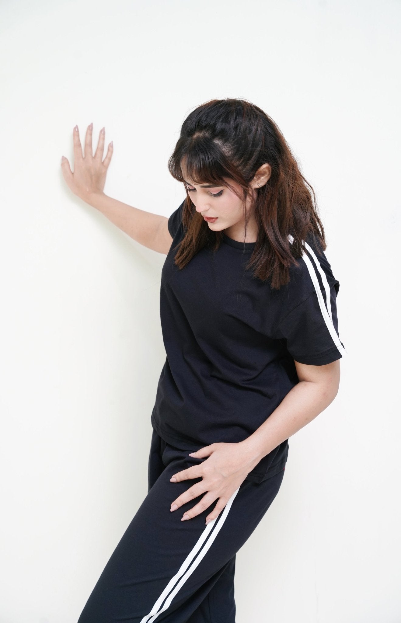 Black Rib PJ Set - Raat Rang - Raat Rang