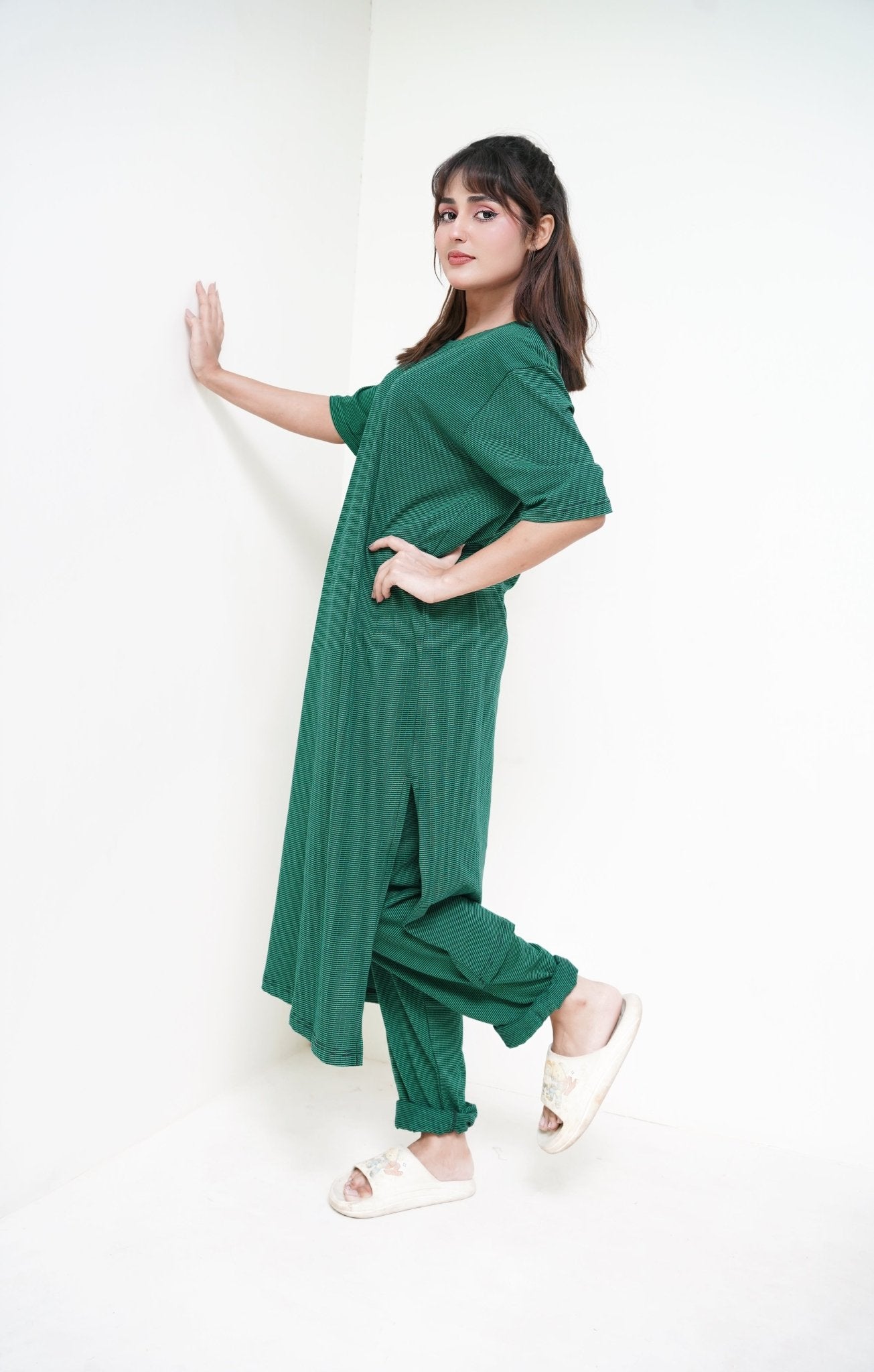 Brown Rib PJ Set - Raat Rang - Raat Rang