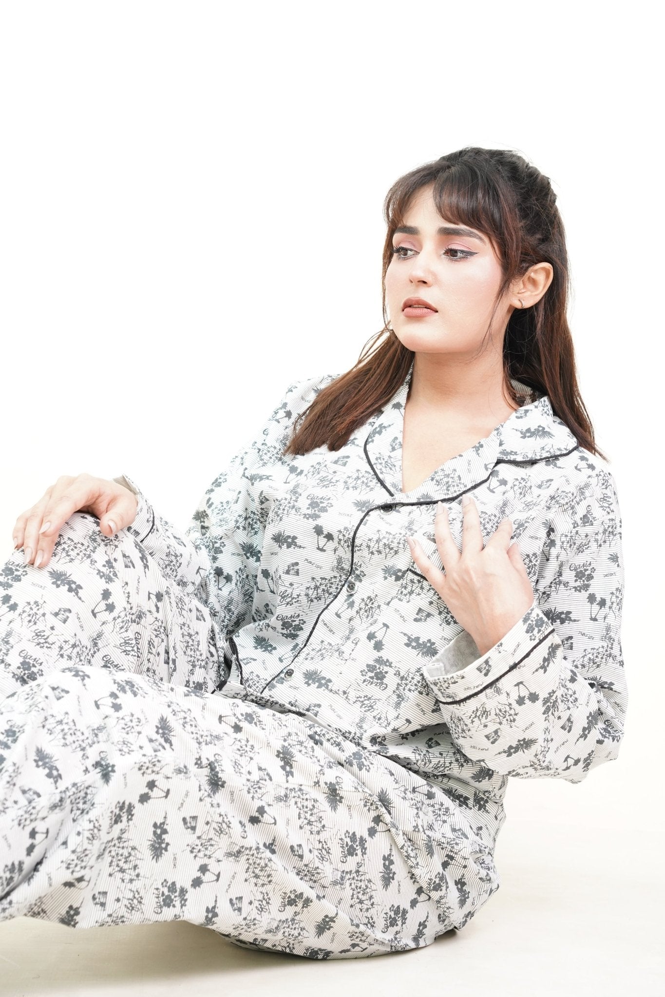 Floral Rib PJ Set - Raat Rang - Raat Rang