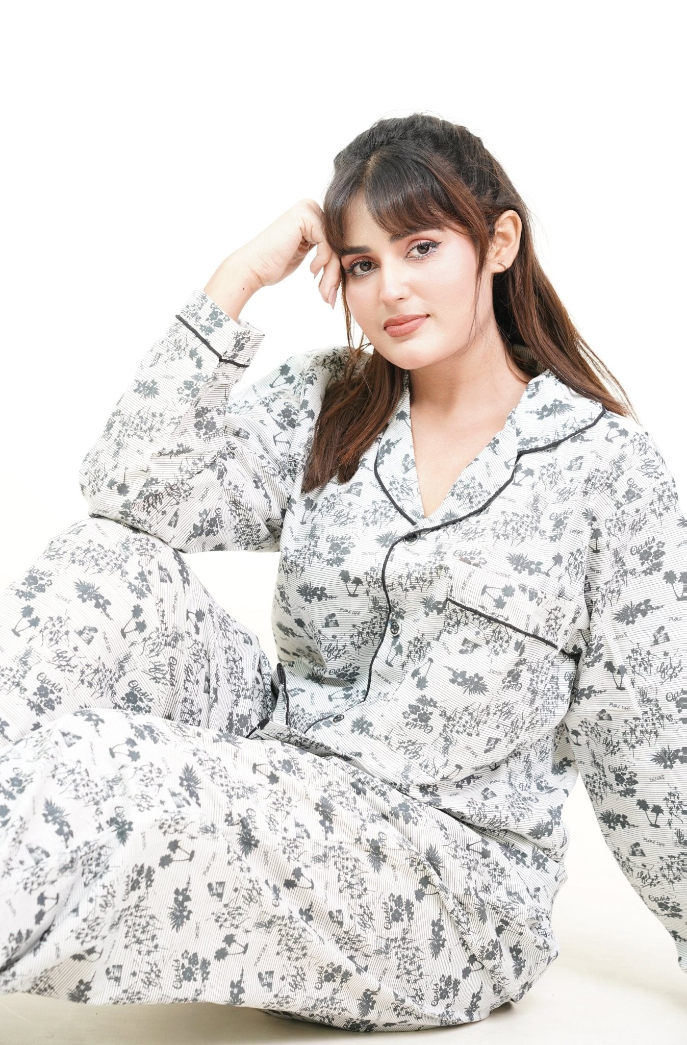 Floral Rib PJ Set - Raat Rang - Raat Rang