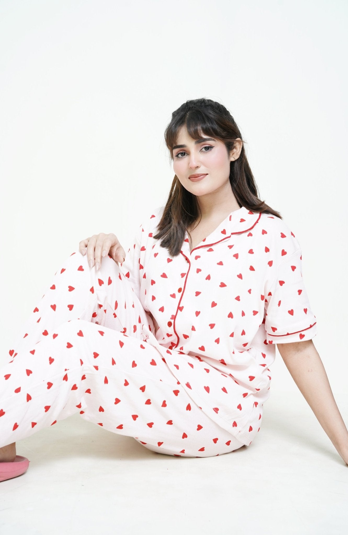 White Rib PJ Set - Raat Rang - Raat Rang