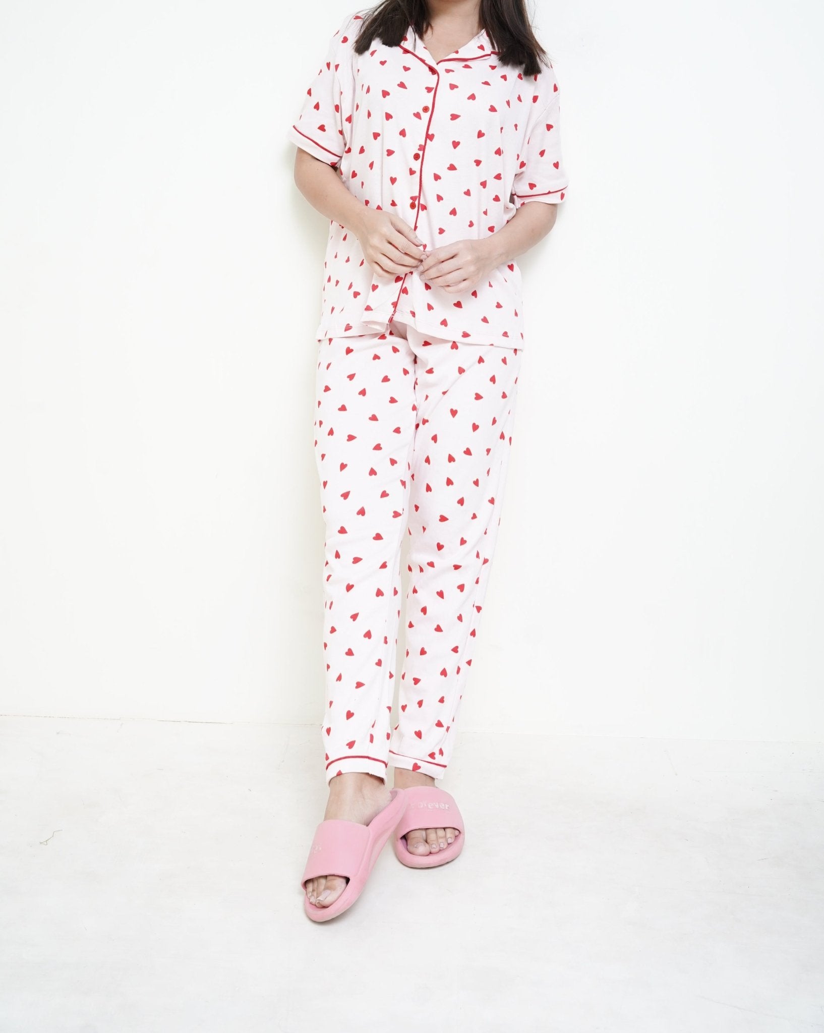 White Rib PJ Set - Raat Rang - Raat Rang