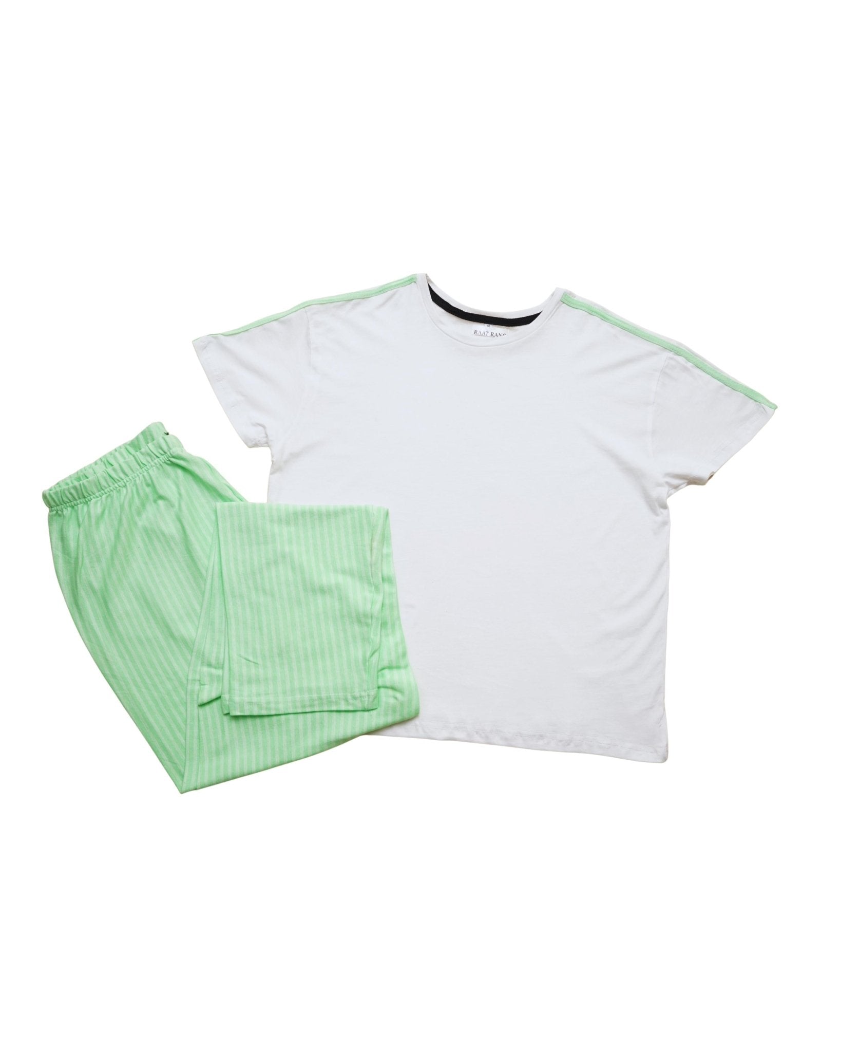 White & Skin PJ Set - Raat Rang - Raat Rang